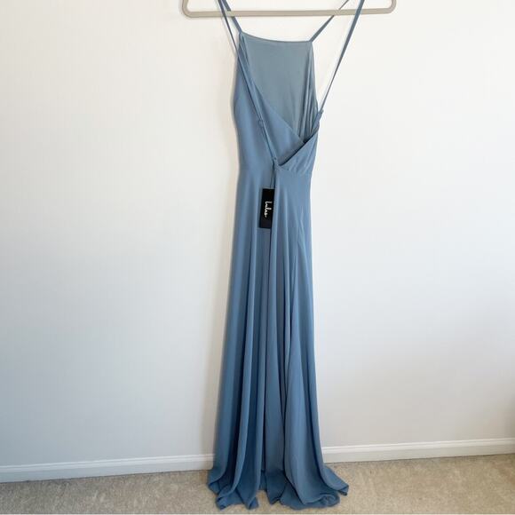LULUS Mythical Kind of Love Dusty Blue Maxi Dress Size XS NWT - Picture 7 of 9